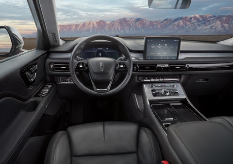 The interior of a Lincoln Aviator® SUV is shown | Nick Mayer Lincoln Mayfield in Mayfield Heights OH