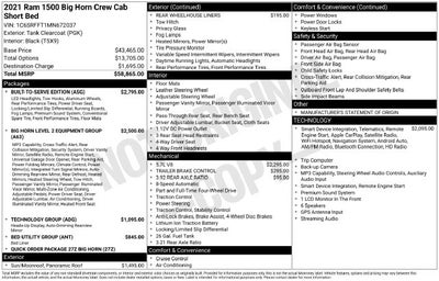 2021 RAM 1500 Big Horn/Lone Star LEVEL 2 EQUIPMENT GROUP