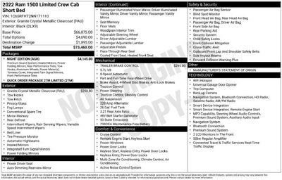 2022 RAM 1500 Limited
