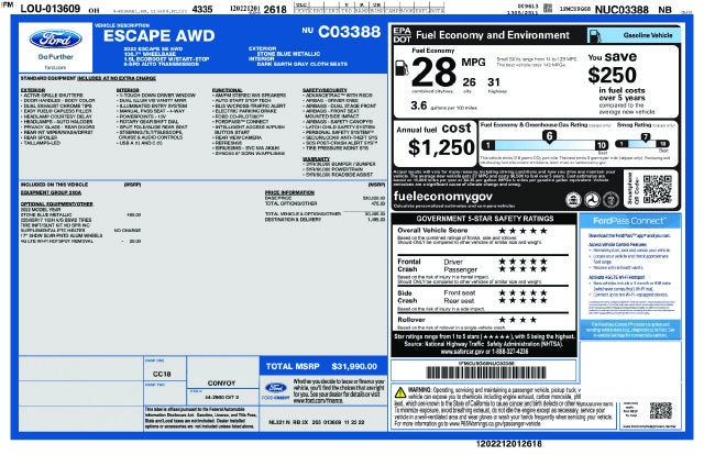 2022 Ford Escape SE