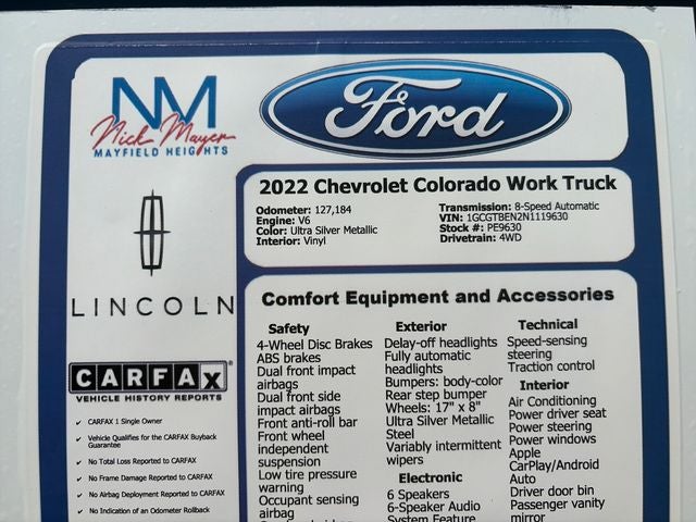 2022 Chevrolet Colorado Work Truck