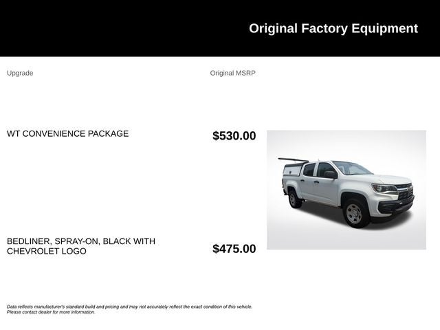 2022 Chevrolet Colorado Work Truck