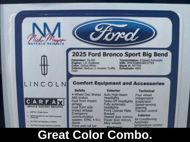 2025 Ford Bronco Sport Big Bend
