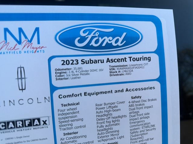 2023 Subaru Ascent Touring