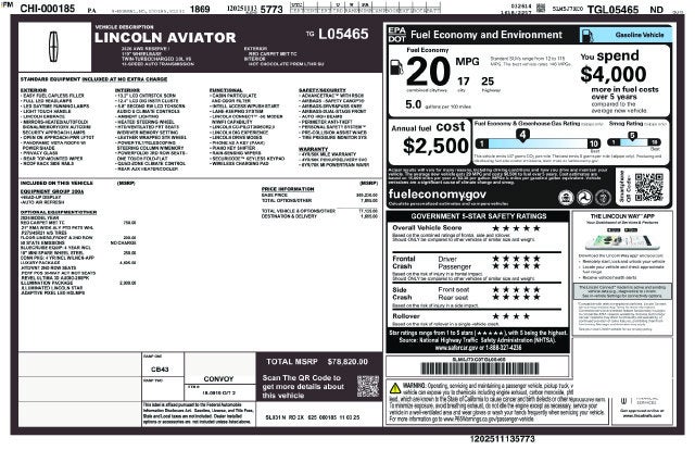 2026 Lincoln Aviator Reserve Premium