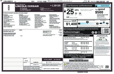 2022 Lincoln Corsair Standard
