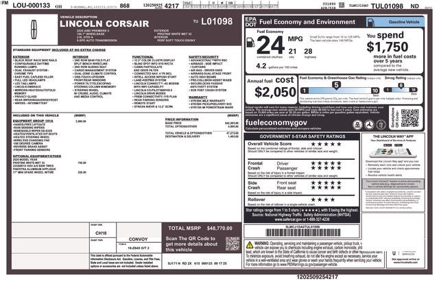 2026 Lincoln Corsair Premiere