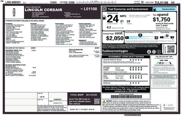 2026 Lincoln Corsair Premiere