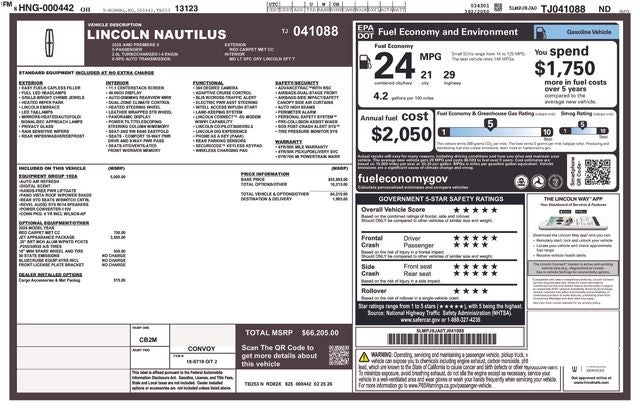 2026 Lincoln Nautilus Premiere IN-TRANSIT