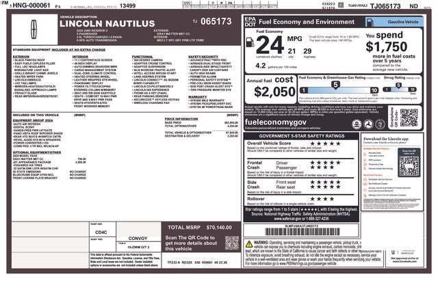 2026 Lincoln Nautilus Reserve