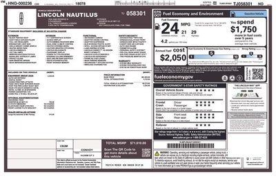 2026 Lincoln Nautilus Reserve IN-TRANSIT