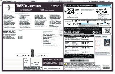 2026 Lincoln Nautilus Black Label IN-TRANSIT