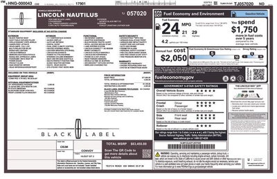 2026 Lincoln Nautilus Black Label IN-TRANSIT