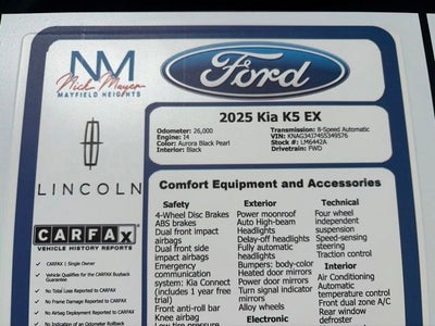 2025 Kia K5 EX