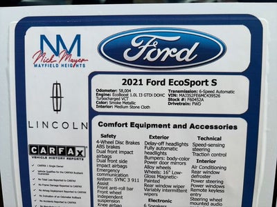 2021 Ford EcoSport S