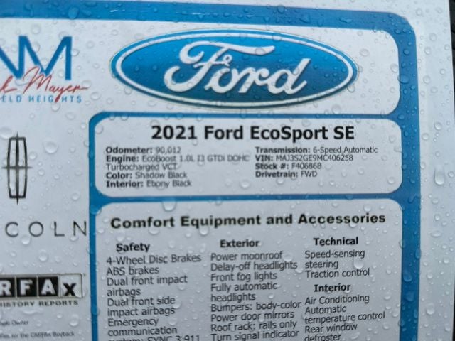 2021 Ford EcoSport SE