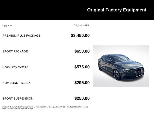 2018 Audi A3 2.0T Premium Plus quattro