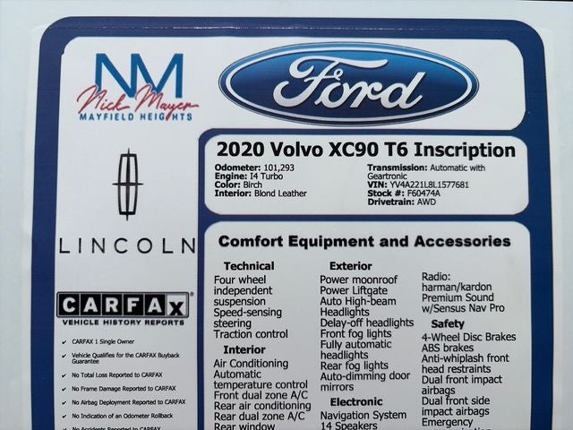 2020 Volvo XC90 T6 Inscription