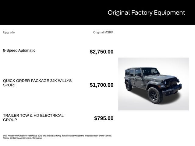 2020 Jeep Wrangler Unlimited Willys