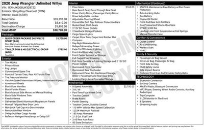 2020 Jeep Wrangler Unlimited Willys