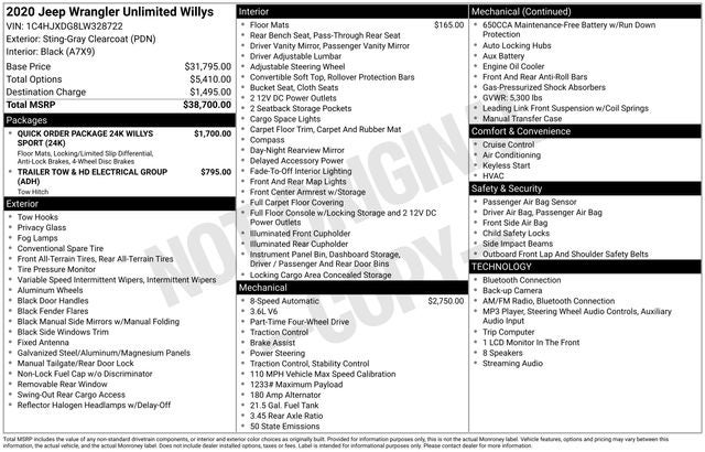 2020 Jeep Wrangler Unlimited Willys