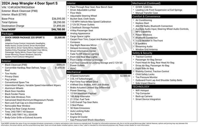 2024 Jeep Wrangler Sport S