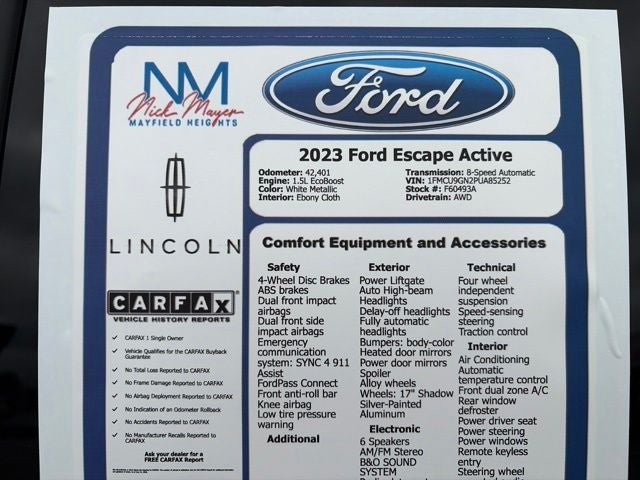 2023 Ford Escape Active