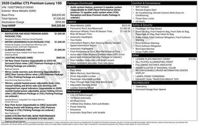 2020 Cadillac CT5 Premium Luxury