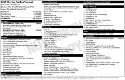 2018 Chrysler Pacifica Touring L
