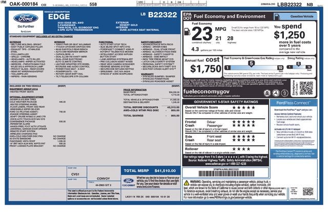 2020 Ford Edge SEL