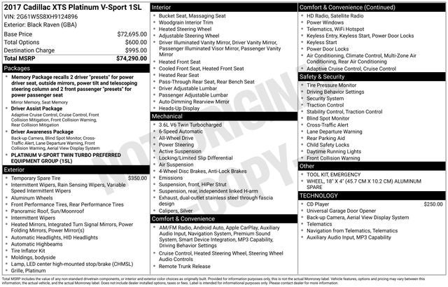 2017 Cadillac XTS Platinum