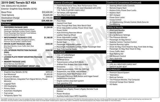 2019 GMC Terrain SLT