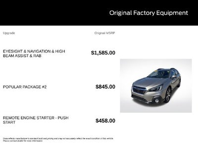 2018 Subaru Outback 3.6R Limited