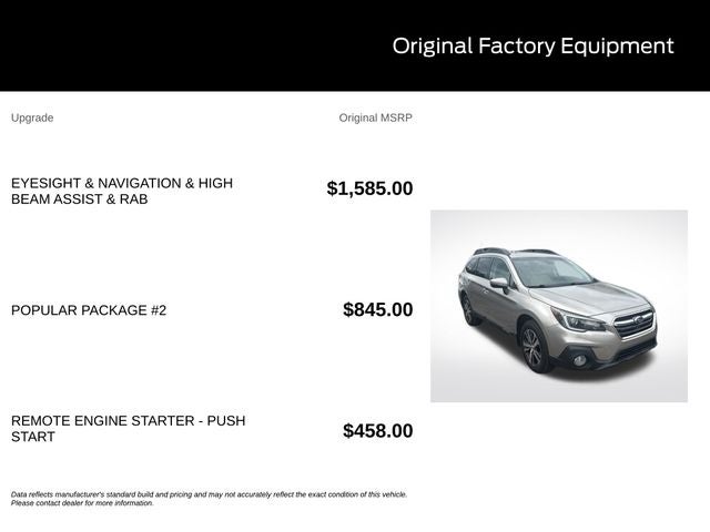 2018 Subaru Outback 3.6R Limited
