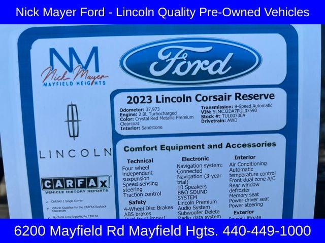2023 Lincoln Corsair Reserve