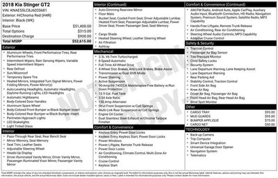 2018 Kia Stinger GT2