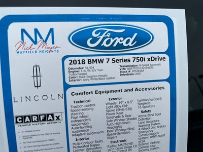 2018 BMW 7 Series 750i xDrive