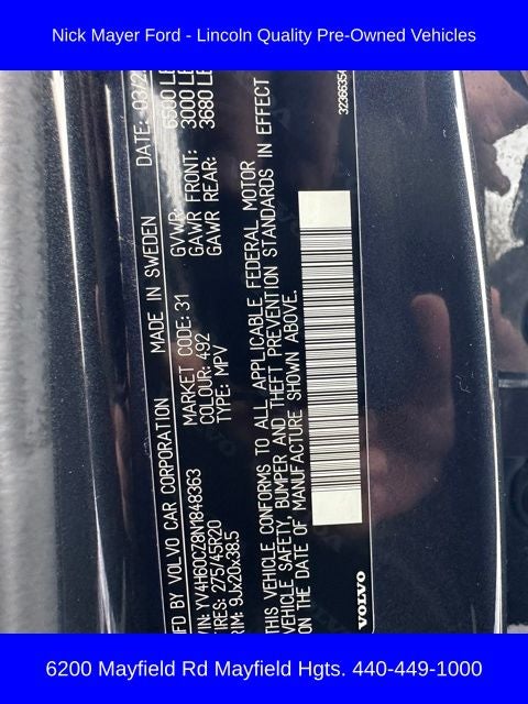 2022 Volvo XC90 Recharge Plug-In Hybrid T8 Inscription Expression Extended Range 7P