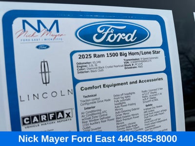 2025 RAM 1500 Big Horn/Lone Star