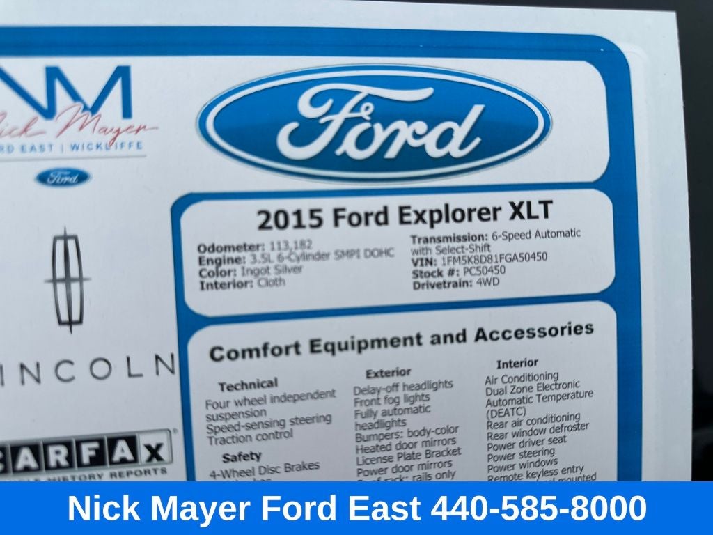2015 Ford Explorer XLT