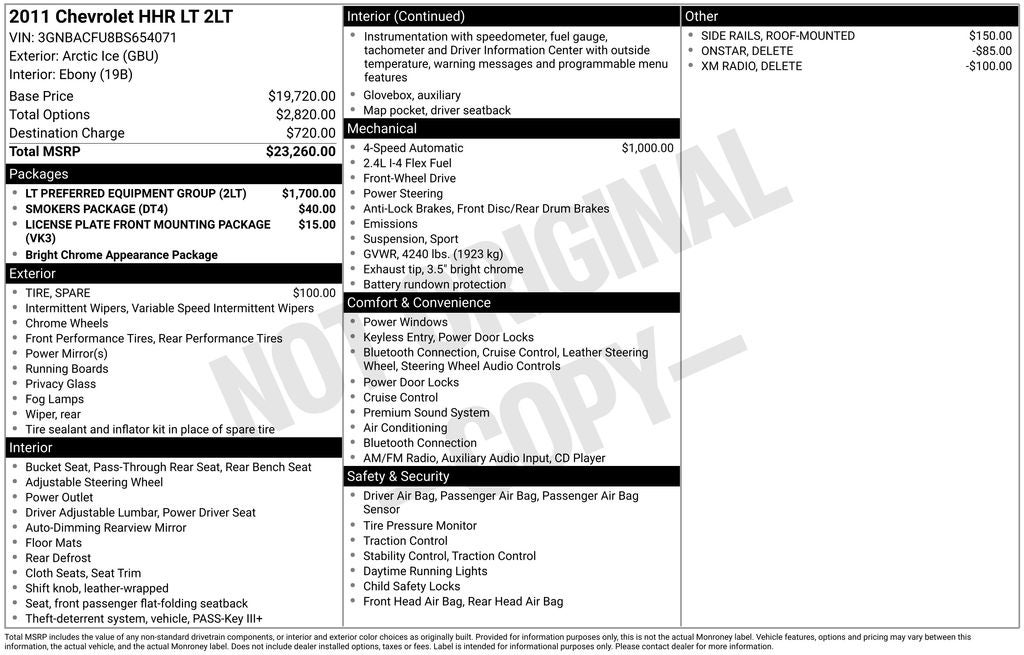 2011 Chevrolet HHR LT 2LT