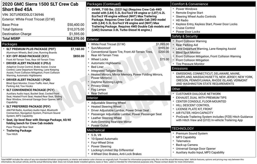 2020 GMC Sierra 1500 SLT