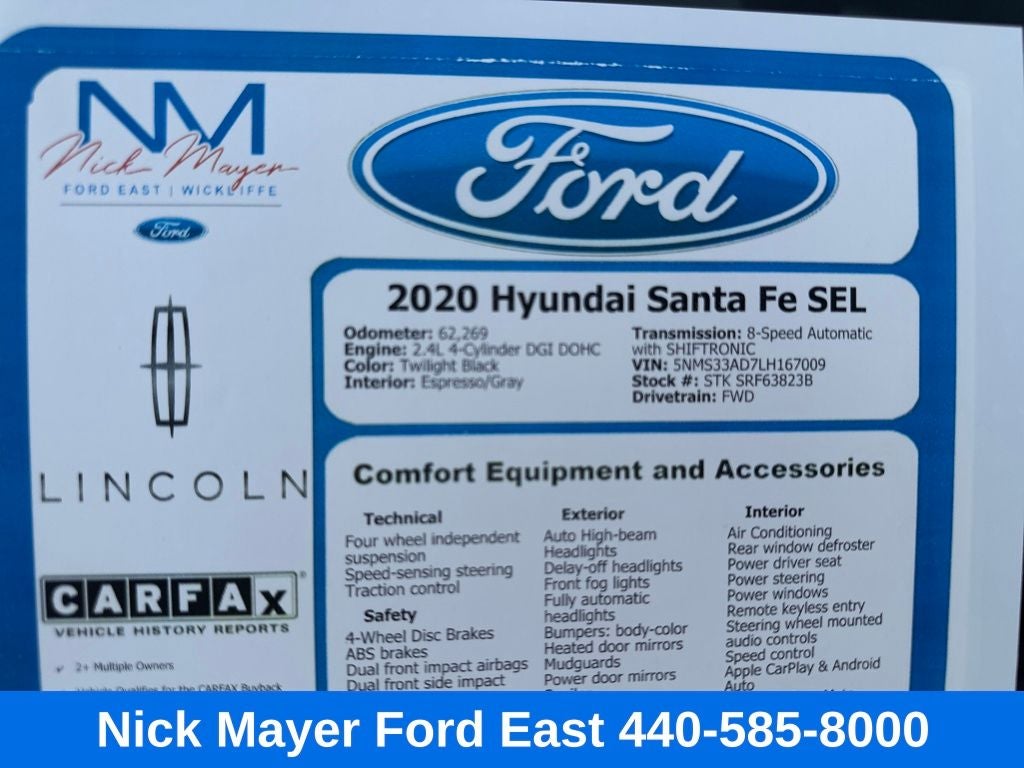 2020 Hyundai Santa Fe SEL