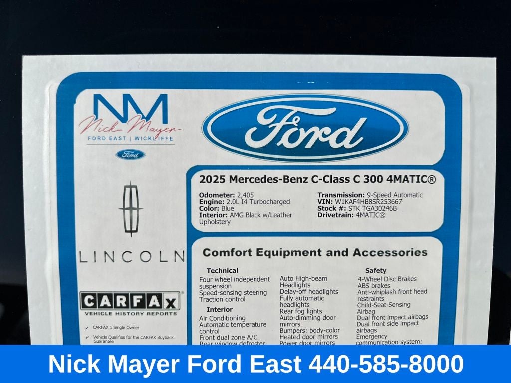 2025 Mercedes-Benz C-Class C 300 4MATIC®