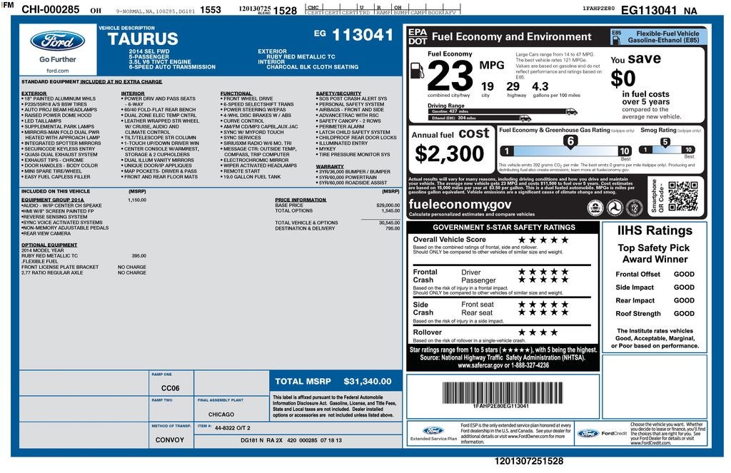 2014 Ford Taurus SEL
