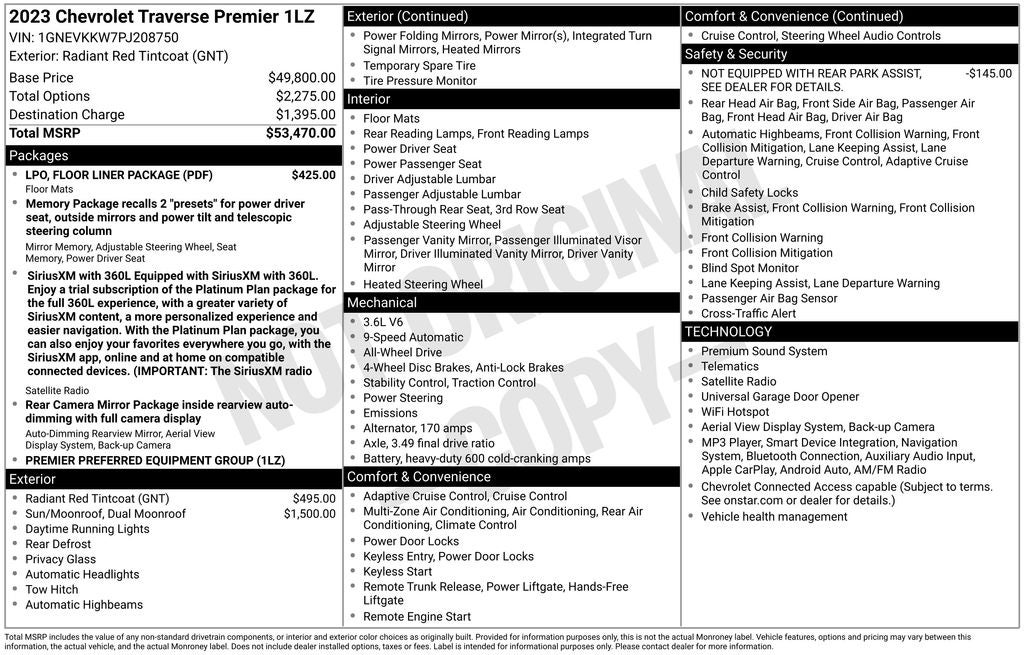 2023 Chevrolet Traverse Premier