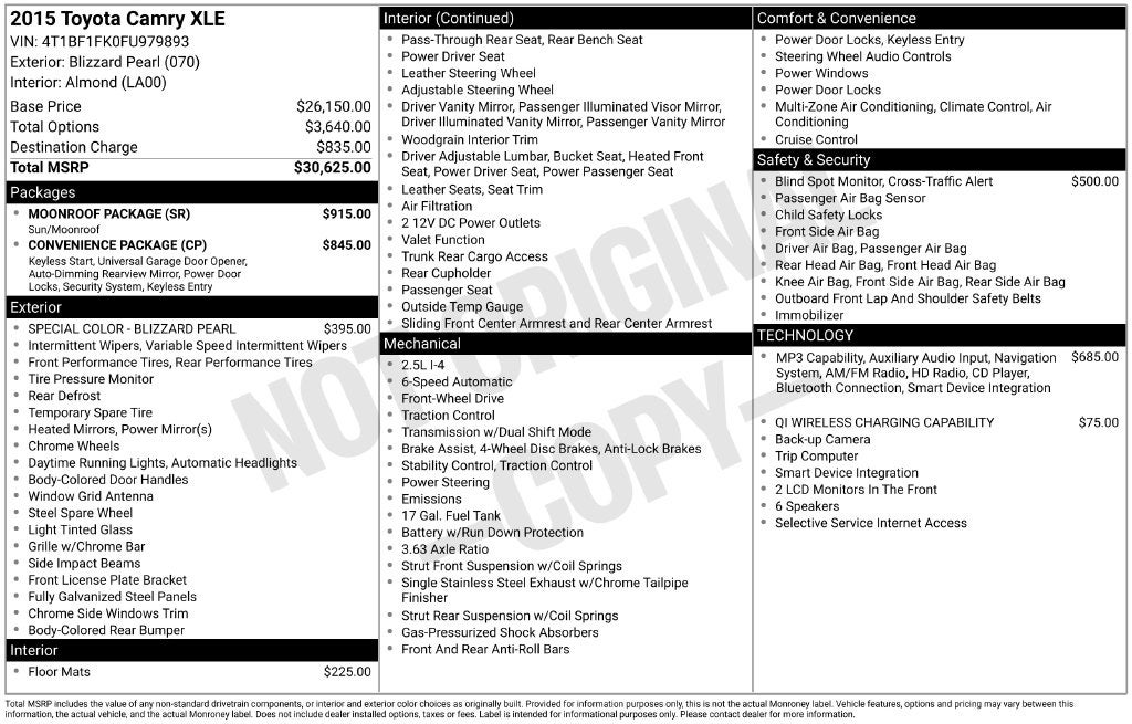 2015 Toyota Camry XLE