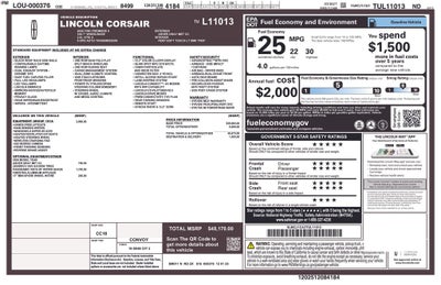 2026 Lincoln Corsair Premiere