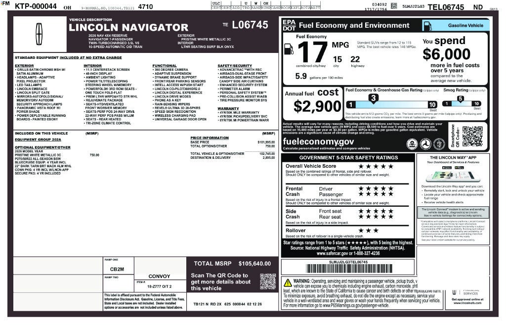 2026 Lincoln Navigator Reserve