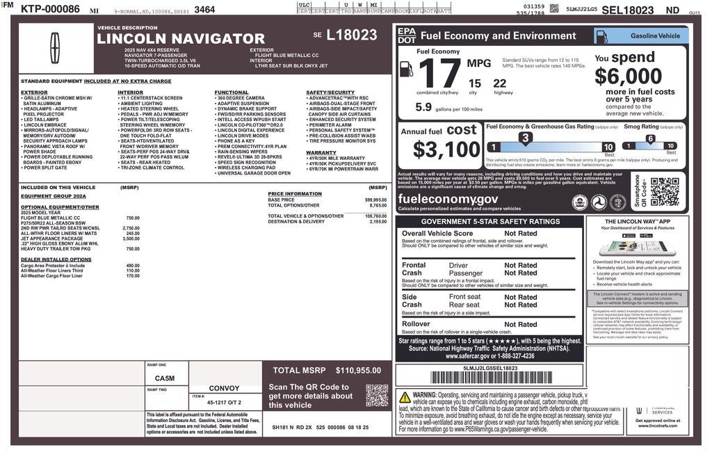 2025 Lincoln Navigator Reserve